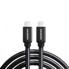 Axagon Data and charging USB 3.2 Gen1 cable lengh 3 m. PD 60W, 3A. Black braided.