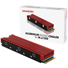 AXAGON CLR-M2 passive - M.2 SSD, 80mm SSD, ALU body, silicone thermal pads