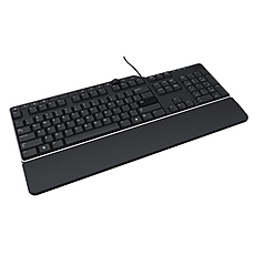 US/Euro (QWERTY) Dell KB-522 Wired Business Multimedia USB Keyboard Black