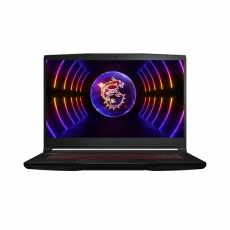 MSI Thin GF63 12VE, i5-12450H (8C/12T, 12 MB, up to 4.40 GHz), 15.6" FHD (1920x1080), 144Hz, IPS-Level, RTX 4050 6GB GDDR6 (Up to 1605MHz), 16GB DDR4 (2x8, 3200MHz), 1TB NVMe SSD Gen4x4, Red Backlit Gaming KBD, NO OS, Black, 1.86 kg