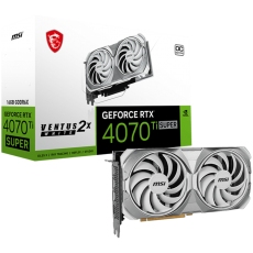MSI Video Card Nvidia GeForce RTX 4070 TI SUPER 16G VENTUS 2X WHITE OC, 16GB GDDR6X, 256bit, Boost: 2640 MHz, 21Gbps, 8448 CUDA Cores, 3x DP 1.4a, HDMI 2.1a, RAY TRACING, Dual Fan, 1x16pin, 700W Recommended PSU, 3Y