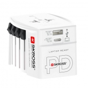 Адаптер SKROSS AC65PD, USB-A, USB-C, 1.302976, World, Бял