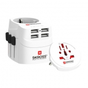 Адаптер SKROSS PRO Light 4 x USB-A, 1.302471, World, Бял