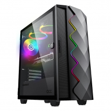 Gamemax кутия Case EATX - Diamond COC Black - Addressable RGB