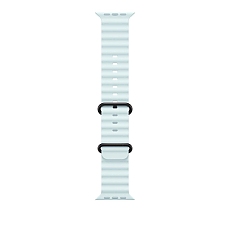 Apple Watch 49mm Band: Ice Blue Ocean Band - Black Titanium Finish