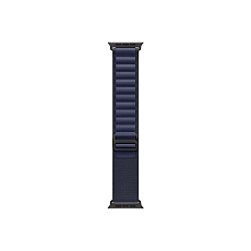 Apple Watch 49mm Loop: Navy Alpine Loop - Medium - Black Titanium Finish
