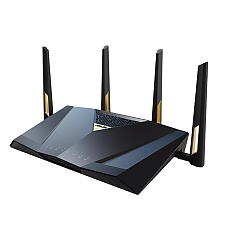 Asus Gaming Wireless Router, RT-BE88U, BE7200, Dual-Band, Quad-Core 2.6GHz CPU, 256MB/2GB Flash/RAM, 4K-QAM, MLO, 10G dual-port, SFP+, 2.5G quad-port, AiProtection Pro, Adaptive QoS, VPN Fusion, Instant Guard, IPTV, OFDMA, MU-MIMO, AiMesh, Black