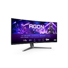 AOC AG346UCD, 34" Curved 1800R QD-OLED, 3440x1440@175Hz, 0.03msGtG, 1000 cd/m2, 1.5M:1, 80M:1DCR, Adaptive Sync, FlickerFree, Low Blue Light, 8Wx2, Tilt, Height Adjust, Swivel, 2xHDMI, DP, USB hub AOC AG346UCD, 34" Curved 1800R QD-OLED, 3440x1440@175Hz, 0.03msGtG, 1000 cd/m2, 1.5M:1, 80M:1DCR, Adaptive Sync, FlickerFree, Low Blue Light, 8Wx2, Tilt, Height Adjust, Swivel, 2xHDMI, DP, USB hub