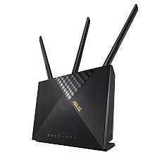 Asus 4G Router, 4G-AX56, AX1800, 4G+ Cat.6, LTE: Downlink 300 Mbps / Uplink 50 Mbps, 128MB/512MB Flash/RAM, Captive portal,  Aiprotection Classic, Traditional QoS, VPN server/client, IPTV, Beamforming,Black