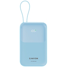 CANYON power bank OnPower 101 built-in cable 10000 mAh PD22.5W Blue