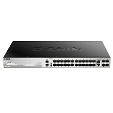 D-Link 24 SFP ports Layer 3 Stackable Managed Gigabit Switch with 2x10GBASE-T ports and 4xSFP+ ports