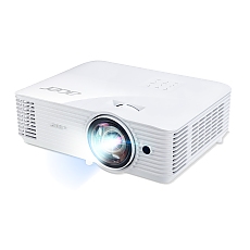 Acer Projector S1386WHn, DLP, Short Throw, WXGA (1280x800), 3600 ANSI Lumens, 20000:1, 3D, HDMI, VGA, LAN, RCA, Audio in, Audio out, VGA out, DC Out (5V/1A, USB-A), Speaker 16W, Bluelight Shield, 3.1kg, White + Acer T82-W01MW 82.5" (16:10) Tripod Screen