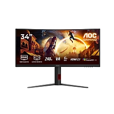 AOC CU34G4Z, 34" Curved 1500R, VA, WLED, 3440x1440@240Hz, 1ms GtG, 0.3ms MPRT, 450cd m/2, 2500:1, 80M:1 DCR, Adaptive Sync, FlickerFree, Low Blue Light, Tilt, Height Adjust, Pivot, Swivel, 2xHDMI, DP, USB hub AOC CU34G4Z, 34" Curved 1500R, VA, WLED, 3440x1440@240Hz, 1ms GtG, 0.3ms MPRT, 450cd m/2, 2500:1, 80M:1 DCR, Adaptive Sync, FlickerFree, Low Blue Light, Tilt, Height Adjust, Pivot, Swivel, 2xHDMI, DP, USB hub