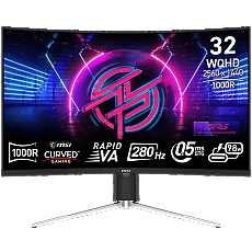 MSI MPG 325CQRXF Gaming Monitor, 31.5" 280Hz, WQHD (2560x1440) 16:9, Rapid VA, Anti-glare, 0.5ms, 350nits, 3200:1, 178/178, 1000R Curve, Adaptive Sync, DisplayHDR 400, Adjustable Stand, 1x DP, 1x HDMI, 1x Type-C 98W, USB Hub, 3Y Warranty