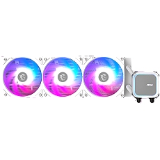 MSI MAG CORELIQUID A13 360 WHITE, 3x120mm Pre-installed ARGB Daisy Chain Fans, Replacable Top Cover, Copper Base Intel LGA 1700/1851, AMD AM5/AM4, 3Y Warranty