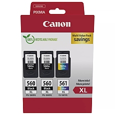 Canon PG-560XL x2/CL-561XL Multi pack + Canon Plus Glossy II PP-201, 10x15 cm, 100 sheets