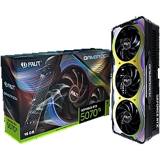 PALIT GeForce RTX 5070 Ti GameRock 16GB GDDR7 256 bit, 1x HDMI 2.1b, 3x DP 2.1b, 3 Fan, 2x 8-pin pwr connector, 750W, 331.9 x 150 x 70.4 mm, NE7507T019T2-GB2030G