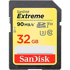 SanDisk Extreme 32GB Memory Card up to 100MB/s, UHS-I, Class 10, U3, V30