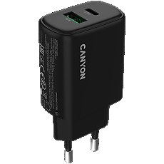 CANYON charger OnCharge 250 25W 1xPD 1xQC EU Black