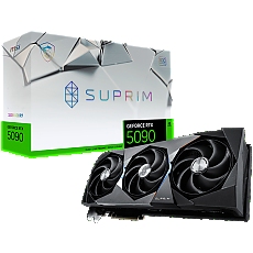 MSI Video Card Nvidia GeForce RTX 5090 32G SUPRIM SOC (32GB GDDR7/512bit, PCI-E Gen 5 x16, 3xDP, 1xHDMI, Recommended PSU 1000W, 3 fans)