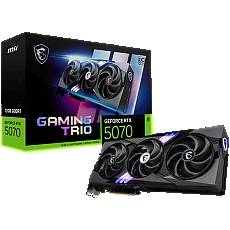 MSI Video Card Nvidia GeForce RTX 5070 12G GAMING TRIO OC, 12GB GDDR7, 192bit, Effective Memory Clock: 28000MHz, Boost: 2610 MHz, 6144 CUDA Cores, PCIe 5.0, 3x DP 2.1b, HDMI 2.1b, RAY TRACING, Triple Fan, 1x16pin, 650W Recommended PSU, 3Y