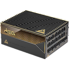 MSI MEG Ai1600T PCIE5 Power Supply 1600W, 80 PLUS Titanium, Dual PCIe 5.1 Cables, ATX 3.1, Software Sync, Mystic Light, 135mm Fan, Fan Stop, OCP/OTP/OPP/SCP/OVP/UVP/SIP/NLO, Interleaved PFC, Braided Cables, Dimensions: 190mmx150mmx86mm, 12Y Warranty