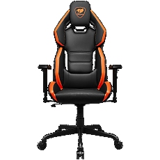 COUGAR Hotrod, Gaming Chair, High Density MoldShaping Foam, Hyper-Dura leatherette, Multi-zone backrest design, Up & Down Adjustment Lumbar Pillow, 3D Armrests, 5-Star Steel Base, Silent Casters, Weight Support - 136 kg