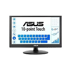 Asus VT169HE Touch Monitor ,16'', FHD (1920x1080), 10-point Touch, IPS, 220cd/m2, Wide Viewing Angle, Frameless, Flicker free, Low Blue Light, HDMI, Windows 11 compliance, Black