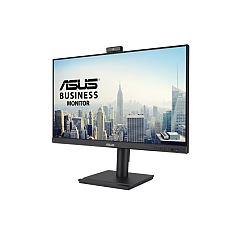 Asus BE279QFK Video Conferencing Monitor ,27", Full HD, IPS, 100Hz, Frameless, Full HD Webcam, Mic Array, Stereo Speakers, Height Adjustable, Ergonomic Design, HDMI, Eye Care, Low Blue Light, Flicker Free, Wall Mountable, Sustainability,Black