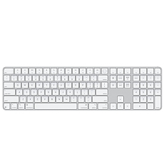 Apple Magic Keyboard (2024) w Touch ID and Numeric Keypad - US English - White Keys