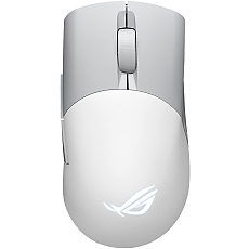 Asus ROG Keris Wireless AimPoint Gaming Mouse, Tri-mode connectivity (2.4GHz RF, Bluetooth, Wired), 36000 DPI sensor, 5 programmable buttons, ROG SpeedNova, Replaceable switches, Paracord cable, White