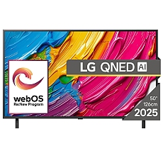 LG 50QNED80A3A, 50" 4K QNED HDR Smart TV, 3840x2160, DVB-T2/C/S2, Alpha 7 AI Processor, HDR10 / HLG, webOS 25 ThinQ, VRR / ALLM / HGiG, 4K Upscaling, WiFi 5, Voice Controll, Bluetooth 5.1, AirPlay 2, LAN, CI, HDMI, SPDIF, Google Cast, 2 pole Stand LG 50QNED80A3A, 50" 4K QNED HDR Smart TV, 3840x2160, DVB-T2/C/S2, Alpha 7 AI Processor, HDR10 / HLG, webOS 25 ThinQ, VRR / ALLM / HGiG, 4K Upscaling, WiFi 5, Voice Controll, Bluetooth 5.1, AirPlay 2, LAN, CI, HDMI, SPDIF, Google Cast, 2 pole Stand