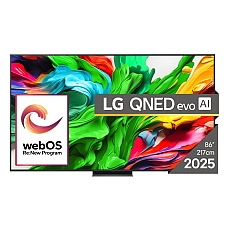 LG 86QNED86A3A, 86" 4K QNED HDR Smart TV, 3840x2160, 120Hz Native (VRR 144Hz), DVB-T2/C/S2, Alpha 8 AI Processor, HDR 10 PRO, webOS 25 ThinQ, 4K Upscaling, WiFi 5, Dolby Vision, Bluetooth 5.1, AirPlay 2, LAN, CI, HDMI, SPDIF, Stand LG 86QNED86A3A, 86" 4K QNED HDR Smart TV, 3840x2160, 120Hz Native (VRR 144Hz), DVB-T2/C/S2, Alpha 8 AI Processor, HDR 10 PRO, webOS 25 ThinQ, 4K Upscaling, WiFi 5, Dolby Vision, Bluetooth 5.1, AirPlay 2, LAN, CI, HDMI, SPDIF, Stand