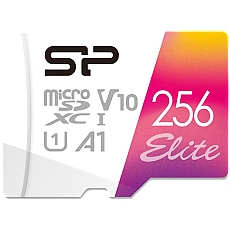 SILICON POWER 256GB Elite microSDHC/SDXC U1 V10 Full HD 1080p