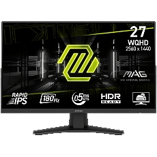 MSI MAG 274QF Gaming Monitor, 27" 180Hz, WQHD (2560x1440) 16:9, Rapid IPS Anti-glare, 0.5ms, 250nits, 1000:1, 178/178, AMD FreeSync, 1x DP, 2x HDMI, 1x Headphone out, 3Y Warranty