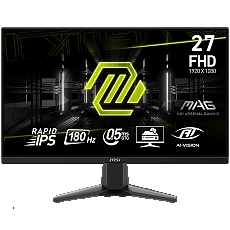 MSI MAG 275F Gaming Monitor, 27" 180Hz, FHD (1920x1080) 16:9, Rapid IPS, 0.5ms, 250nits, 1000:1, 178/178, AMD FreeSync, 1x DP, 2x HDMI, 3Y Warranty