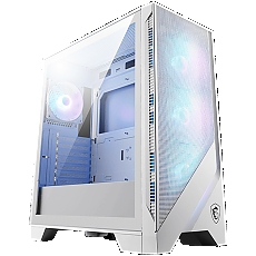MSI MAG FORGE 320R AIRFLOW WHITE, Mid-Tower, ATX/M-ATX/ITX, 2x USB 3.2, 1x Audio/Mic, LED Button, ARGB Hub, 4x 120mm ARGB Fans, Mesh Panel, Tempered Glass, White