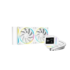 DeepCool водно охлаждане Water Cooling LM240 WH - 2.4 inch IPS Display, Addressable RGB
