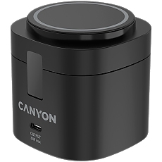 Canyon 4 in 1 Wireless Charging Stand, 30W max, Size: 70x70x70.3mm, weight: 414g, with 65W charger and 1M cable, black