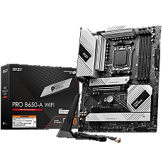 MSI PRO B650-A WIFI, ATX, Socket AM5, Dual Channel DDR5 7600+(OC)MHz, 2x PCIe x16 slot, 3x M.2 slots, 1x HDMI, 1x DP, 2xUSB 2.0, 4xUSB 5Gbps Type A, 3xUSB 10Gbps Type A, 1xUSB 20Gbps Type C, 7.1 HD Audio, 2.5Gbps LAN, Wi-Fi 6E, BT 5.3