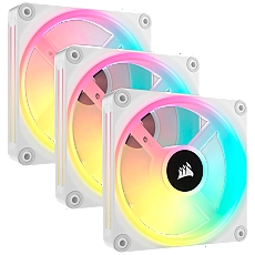 CORSAIR iCUE LINK QX120 RGB WHITE, 120mm Magnetic Dome RGB Fan, Triple Fan Kit
