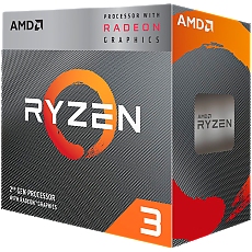 AMD CPU Desktop Ryzen 3 4C/4T 3200G (4.0GHz,6MB,65W,AM4) box, RX Vega 8 Graphics, with Wraith Stealth cooler