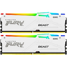 Kingston 32GB 6000MT/s DDR5 CL36 DIMM (Kit of 2) FURY Beast White RGB EXPO