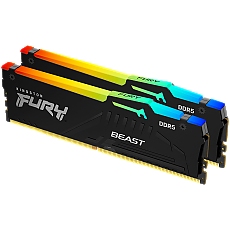 Kingston DRAM 32GB 5200MT/s DDR5 CL40 DIMM (Kit of 2) FURY Beast RGB XMP