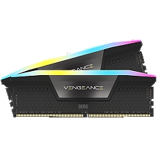 CORSAIR VENGEANCE RGB DDR5 64GB (2x32GB) DDR5 6000 CL30-36-36-76 1.4V Std PMIC Intel XMP Memory- Black