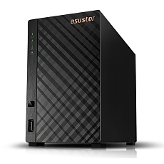 Asustor AS1202T, 2 bay NAS, Realtek RTD1619B, Quad Core, 1.7 GHz, 1GB DDR4 (not expandable), 2.5GbE x1, 3 x USB 3.2 Gen 1, WOW (Wake on WAN), System Sleep Mode, Black