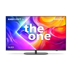Philips 55PUS9010/12, 55" The One 4K Ultra HD QLED, 3840x2160p, DVB-T/T2/T2-HD/C/S/S2, 144Hz, Ambilight 3, P5 Perfect Picture, 90% DCI, HDR+, Titan OS, Dolby Atmos, Dolby Digital, VRR, 4*HDMI, 2*USB, 802.11ac, 40W RMS, Black
