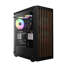 Gamdias кутия Case ATX - AURA GC4 ELITE - Addressable RGB, Wood