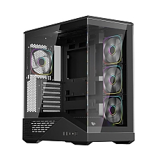 1stPlayer кутия Case ATX - GM7 Black - 4 x 120 mm A-RGB fans included, USB-C