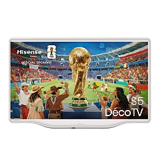 Hisense 32" S5Q, Full HD 1920x1080, QLED, 220 nits, HDR, HLG, DTS HD, Light Sensor, Dolby Audio, Smart TV, WiFi, WiFi Direct, 2xHDMI, 2xUSB, LAN, CI+, DVB-T2/C/S2, White